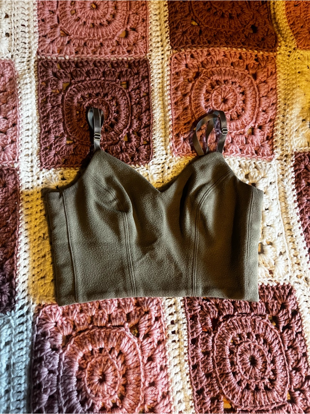 Babaton Olive Top with Adjustable Straps